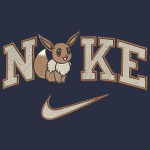 Nike Pokemon Eevee YOUTH Embroidered Sweatshirt Kids Boy Girl Crewneck